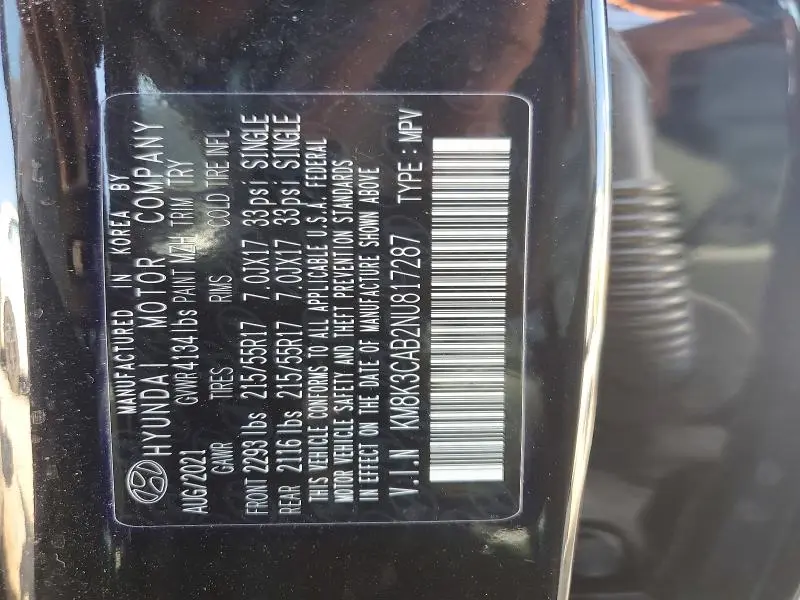 2022 HYUNDAI KONA SEL  