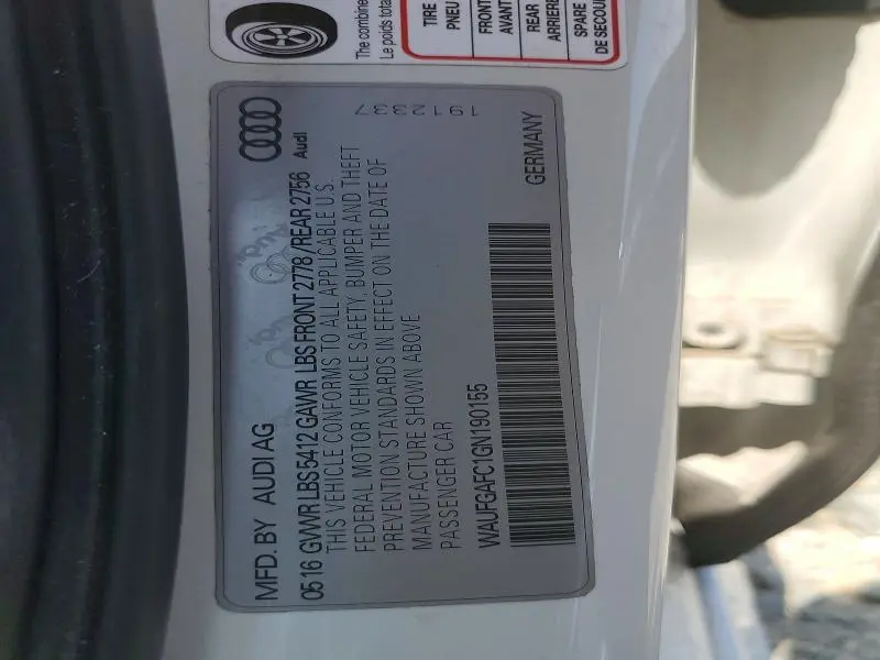 2016 AUDI A6 PREMIUM PLUS  