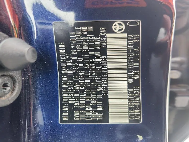 2020 TOYOTA COROLLA LE  