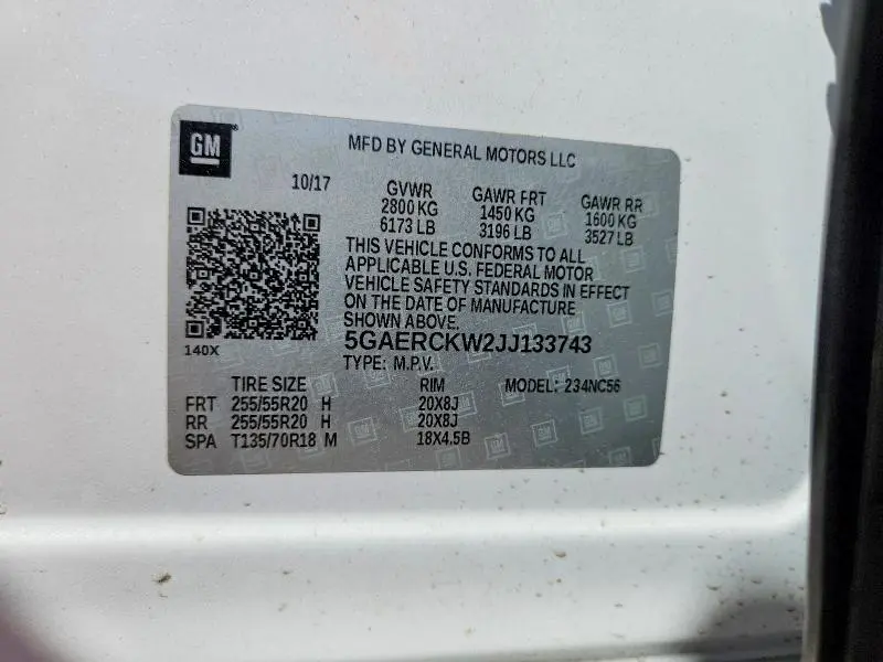 2018 BUICK ENCLAVE PREMIUM  