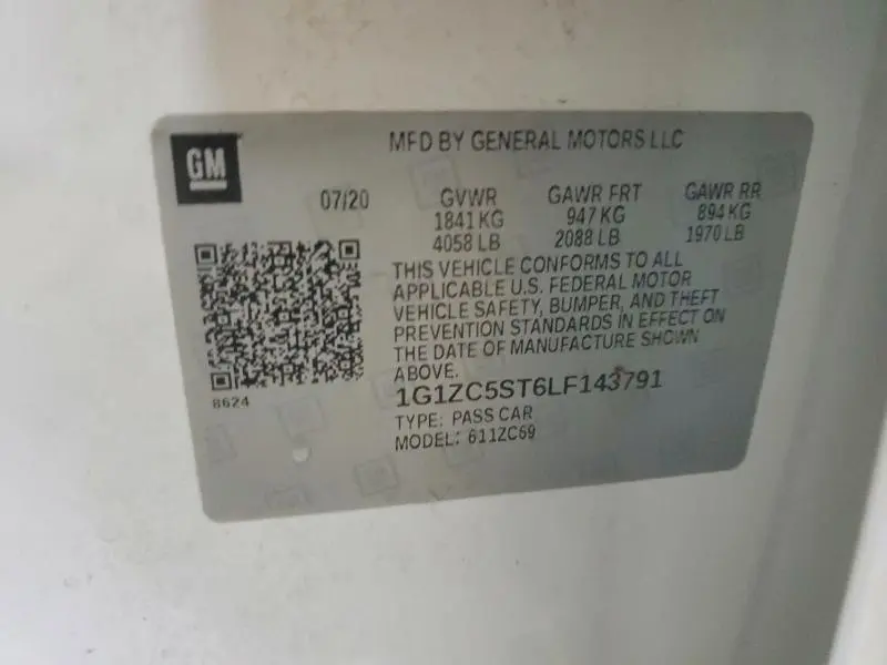 2020 CHEVROLET MALIBU LS  