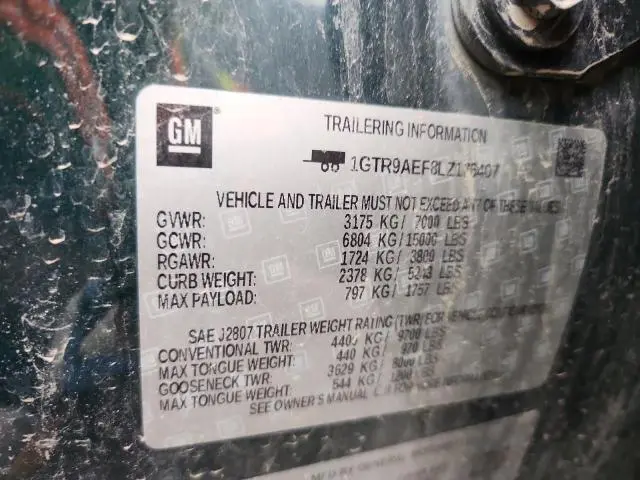 2020 GMC SIERRA K1500  