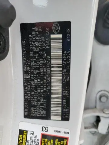 2022 TOYOTA CAMRY XSE  