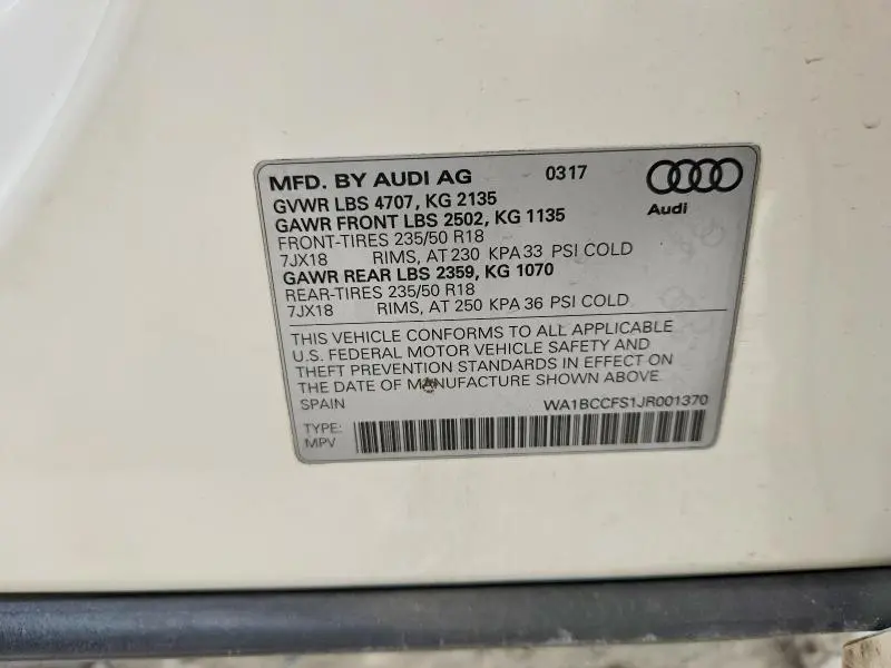2018 AUDI Q3 PREMIUM  