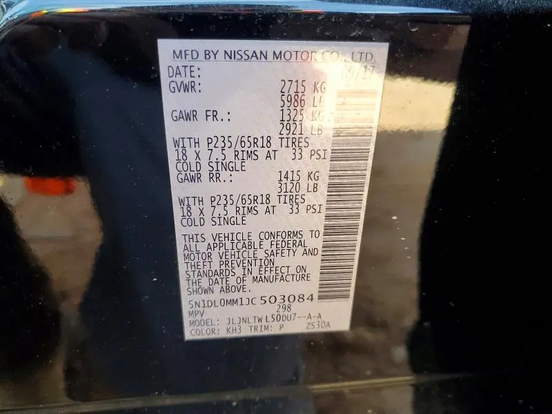 2018 INFINITI QX60 BASE  