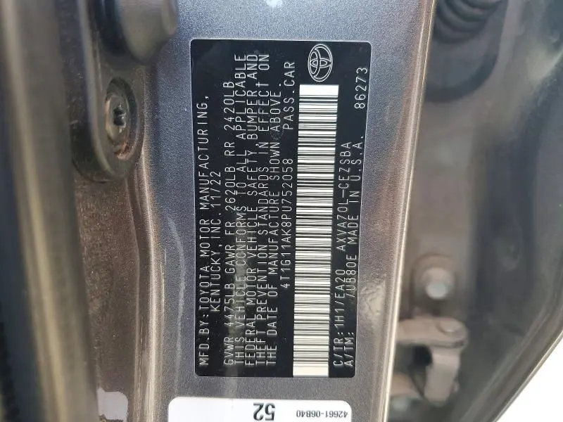 2023 TOYOTA CAMRY SE  