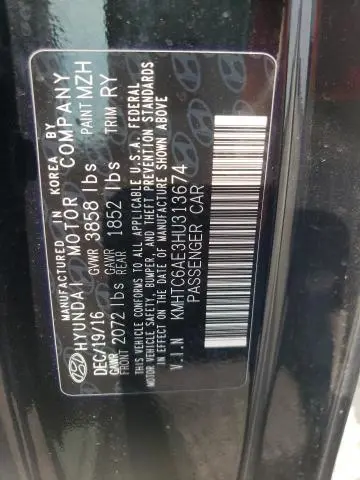 2017 HYUNDAI VELOSTER TURBO  