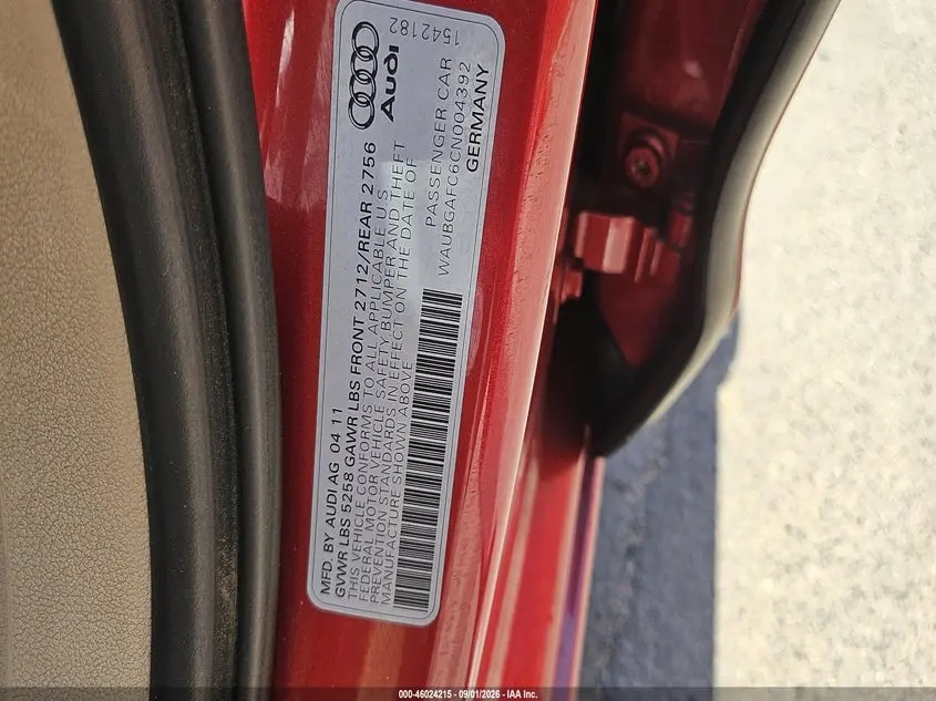 2012 AUDI A6 3.0 PREMIUM