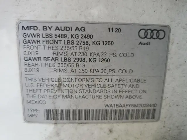 2021 AUDI Q5 PREMIUM PLUS  