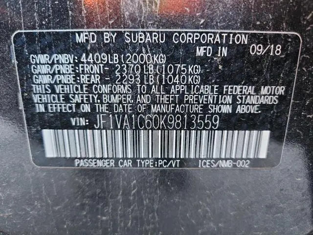 2019 SUBARU WRX PREMIUM  