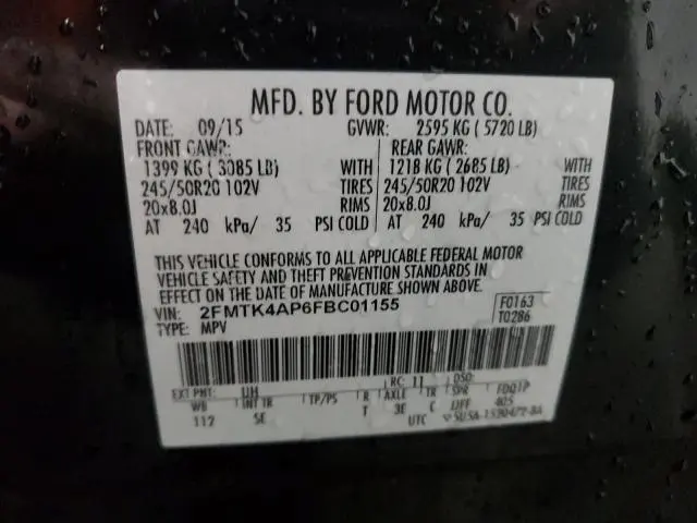 2015 FORD EDGE SPORT  