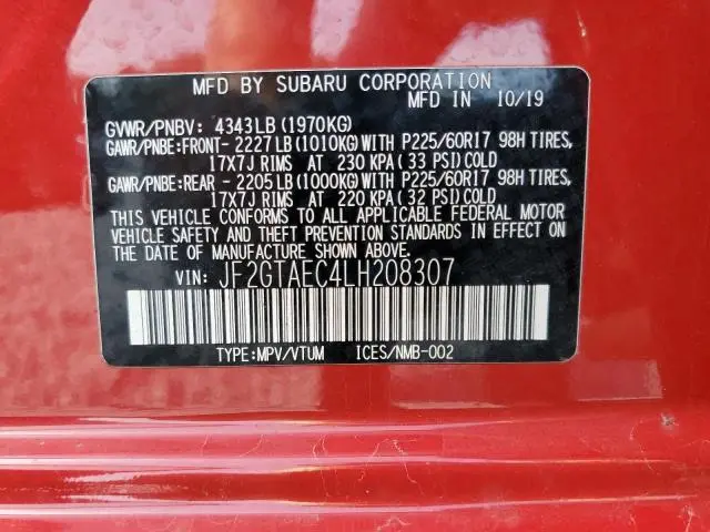 2020 SUBARU CROSSTREK PREMIUM  