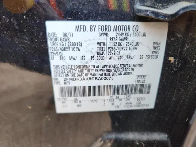 2012 FORD EDGE SPORT