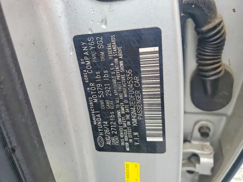 2015 HYUNDAI GENESIS 3.8L  