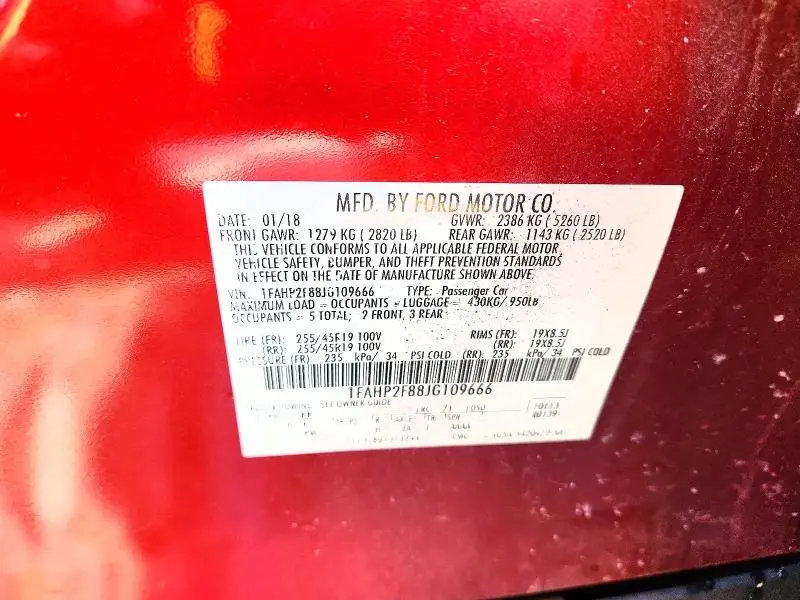 2018 FORD TAURUS LIMITED  