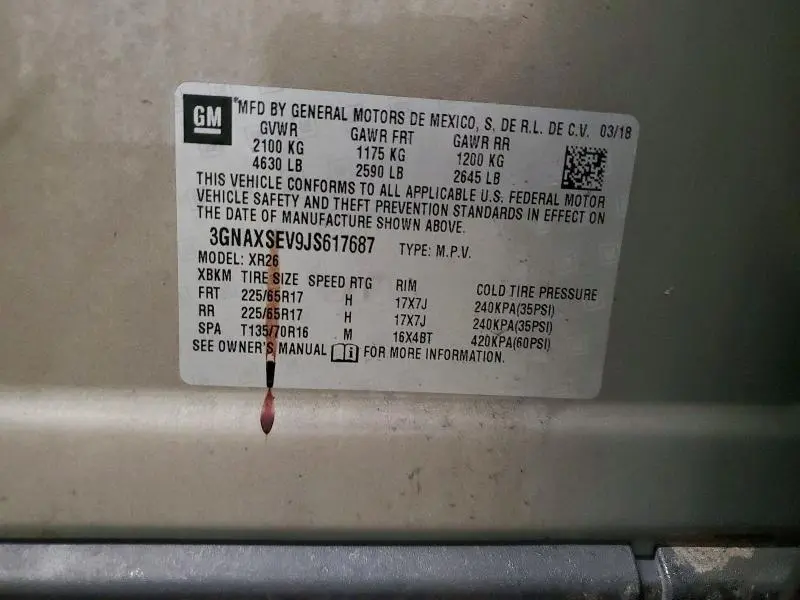 2018 CHEVROLET EQUINOX LT  