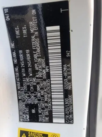 2018 TOYOTA HIGHLANDER SE  