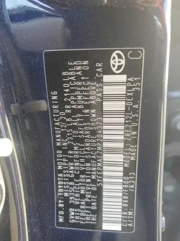 2021 TOYOTA COROLLA LE  