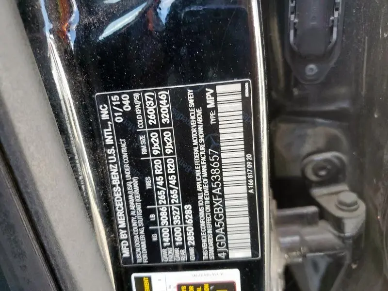 2015 MERCEDES-BENZ ML 400 4MATIC  