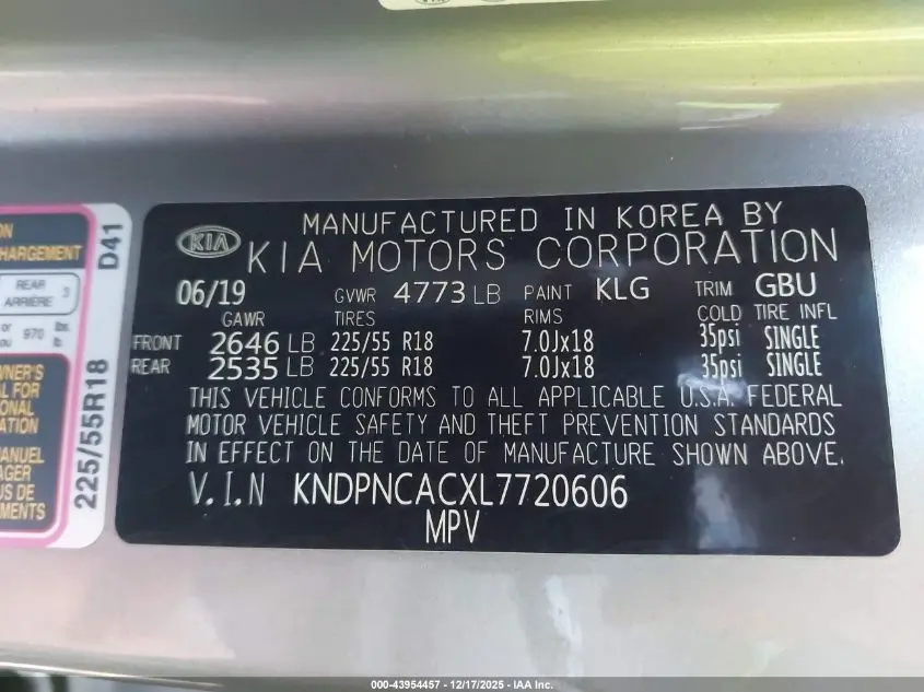 2020 KIA SPORTAGE EX