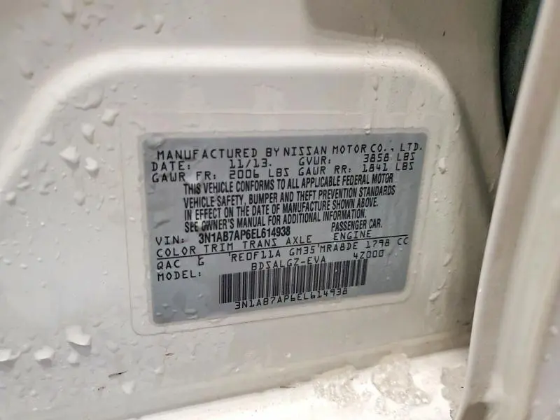 2014 NISSAN SENTRA S  