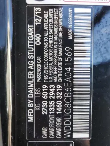 2014 MERCEDES-BENZ S 550  