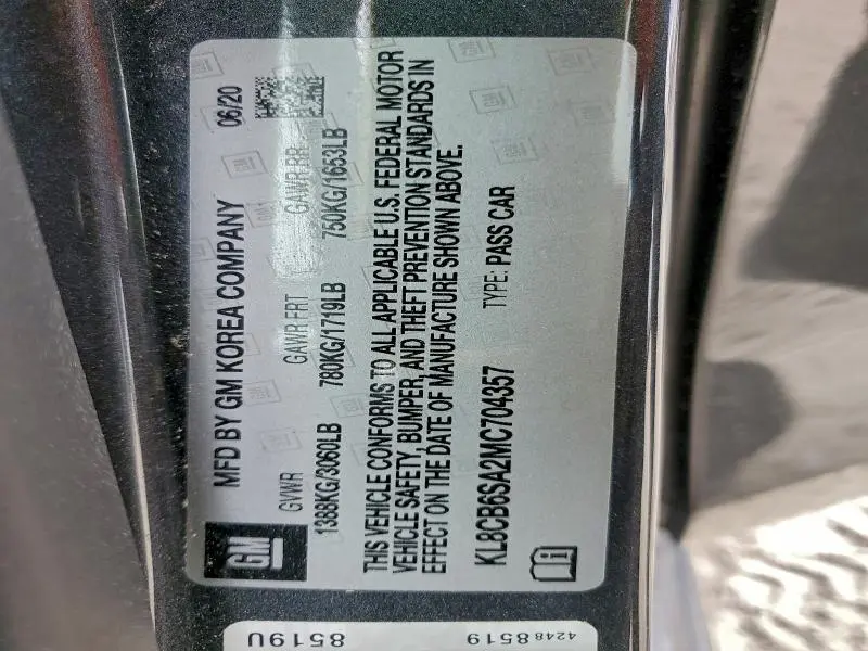 2021 CHEVROLET SPARK LS  