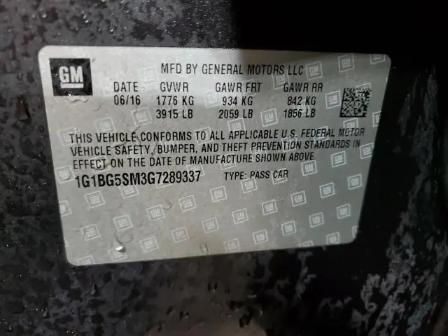 2016 CHEVROLET CRUZE PREMIER  