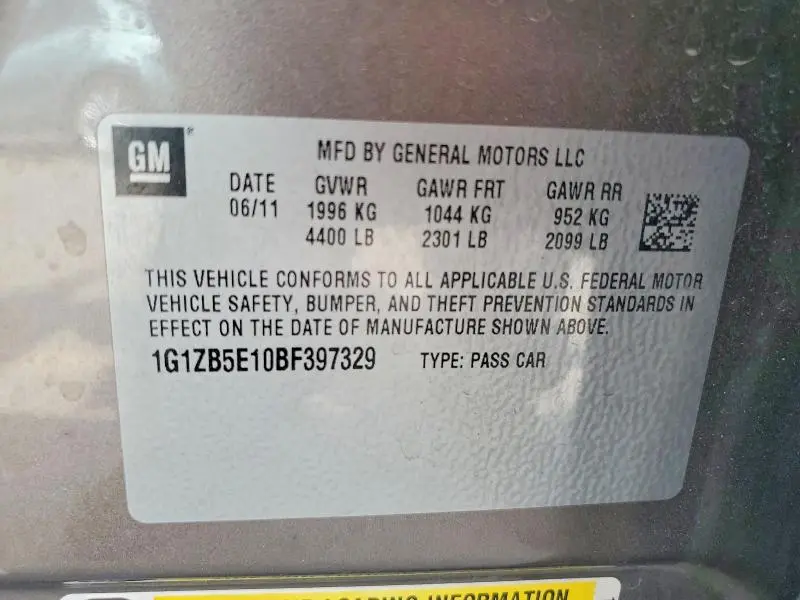 2011 CHEVROLET MALIBU LS  