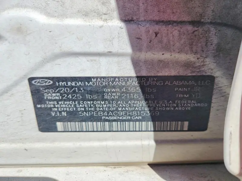 2014 HYUNDAI SONATA GLS  