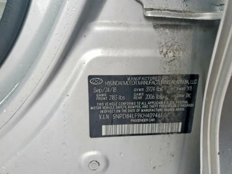 2019 HYUNDAI ELANTRA LIMITED  