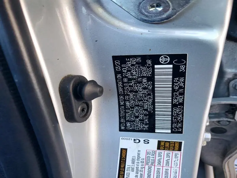 2020 TOYOTA COROLLA LE  