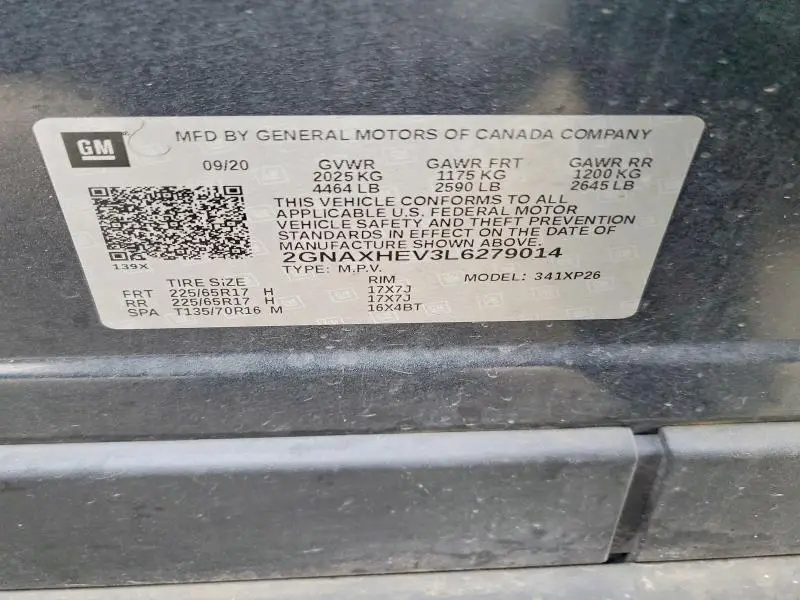 2020 CHEVROLET EQUINOX LS  