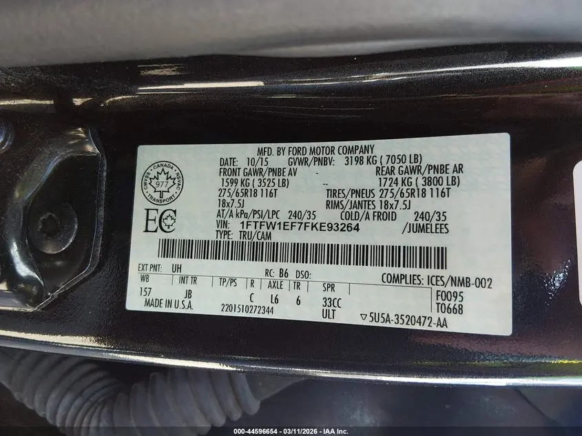 2015 FORD F-150 XLT