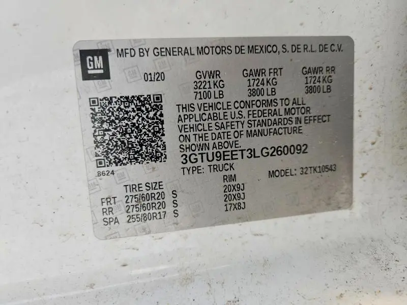 2020 GMC SIERRA K1500 AT4  