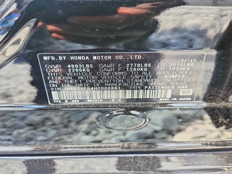 2017 ACURA RLX TECH  