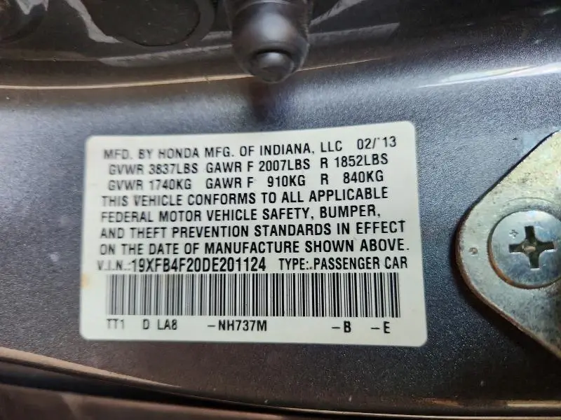 2013 HONDA CIVIC HYBRID  