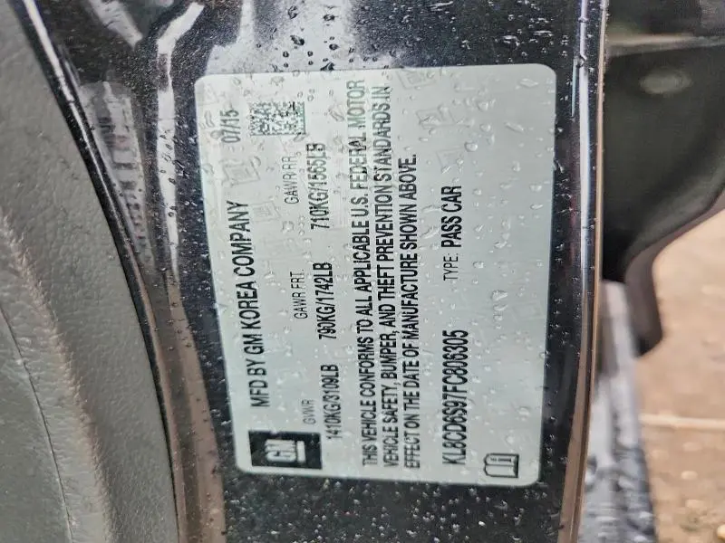 2015 CHEVROLET SPARK 1LT  