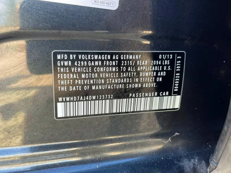 2013 VOLKSWAGEN GTI   