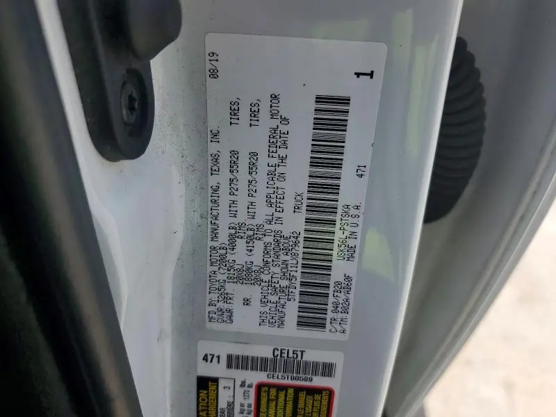 2020 TOYOTA TUNDRA SR5  