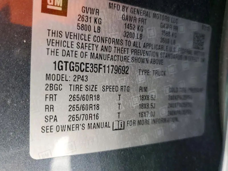 2015 GMC CANYON SLT  