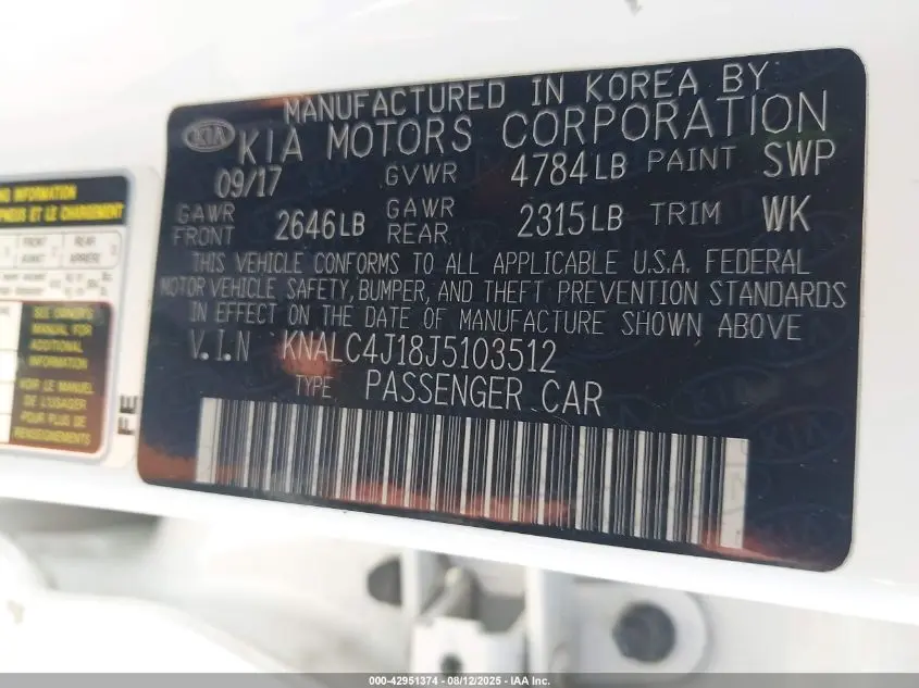 2018 KIA CADENZA TECHNOLOGY