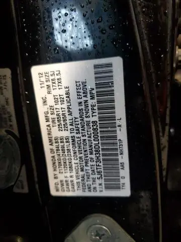 2013 HONDA CROSSTOUR EX  