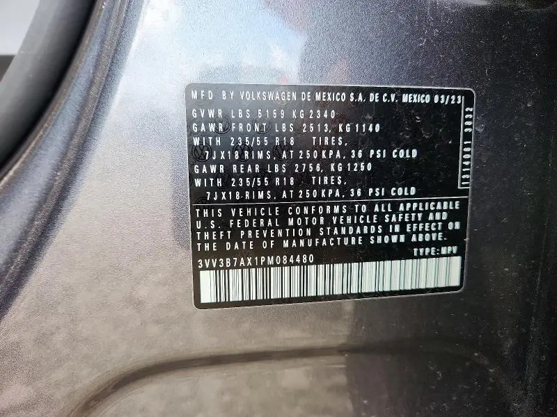 2023 VOLKSWAGEN TIGUAN SE  