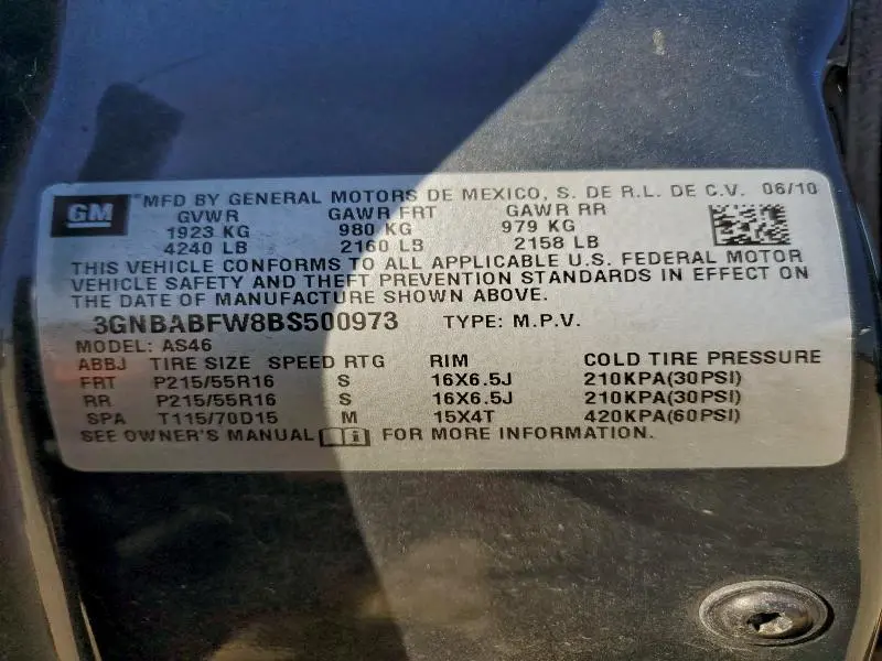 2011 CHEVROLET HHR LT  