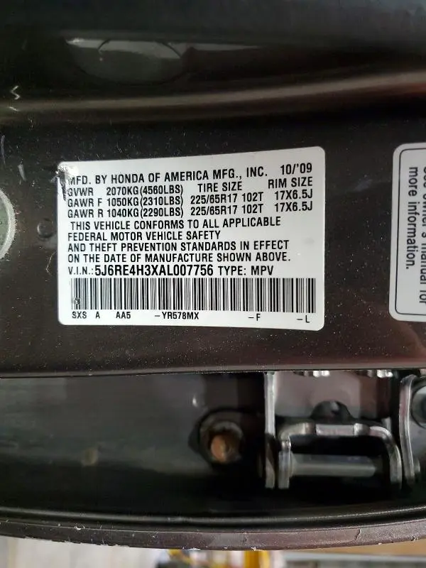 2010 HONDA CR-V LX  
