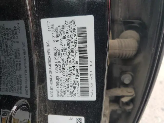 2018 HONDA ACCORD EXL