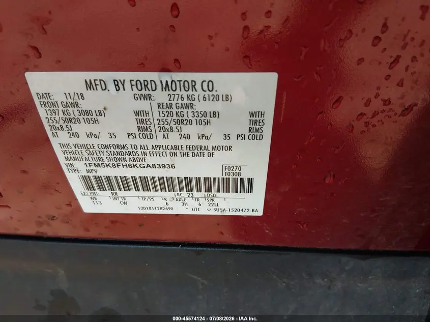 2019 FORD EXPLORER LIMITED