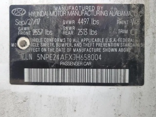 2018 HYUNDAI SONATA SE  