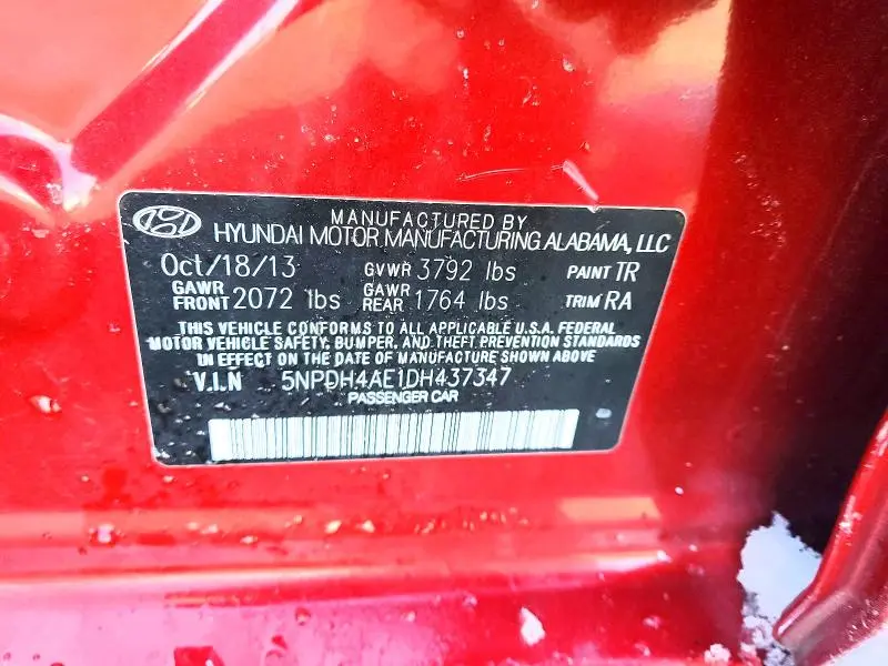 2013 HYUNDAI ELANTRA GLS  